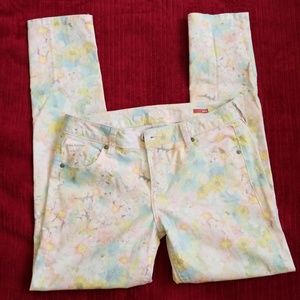 Arizona floral skinny jeans, size 5